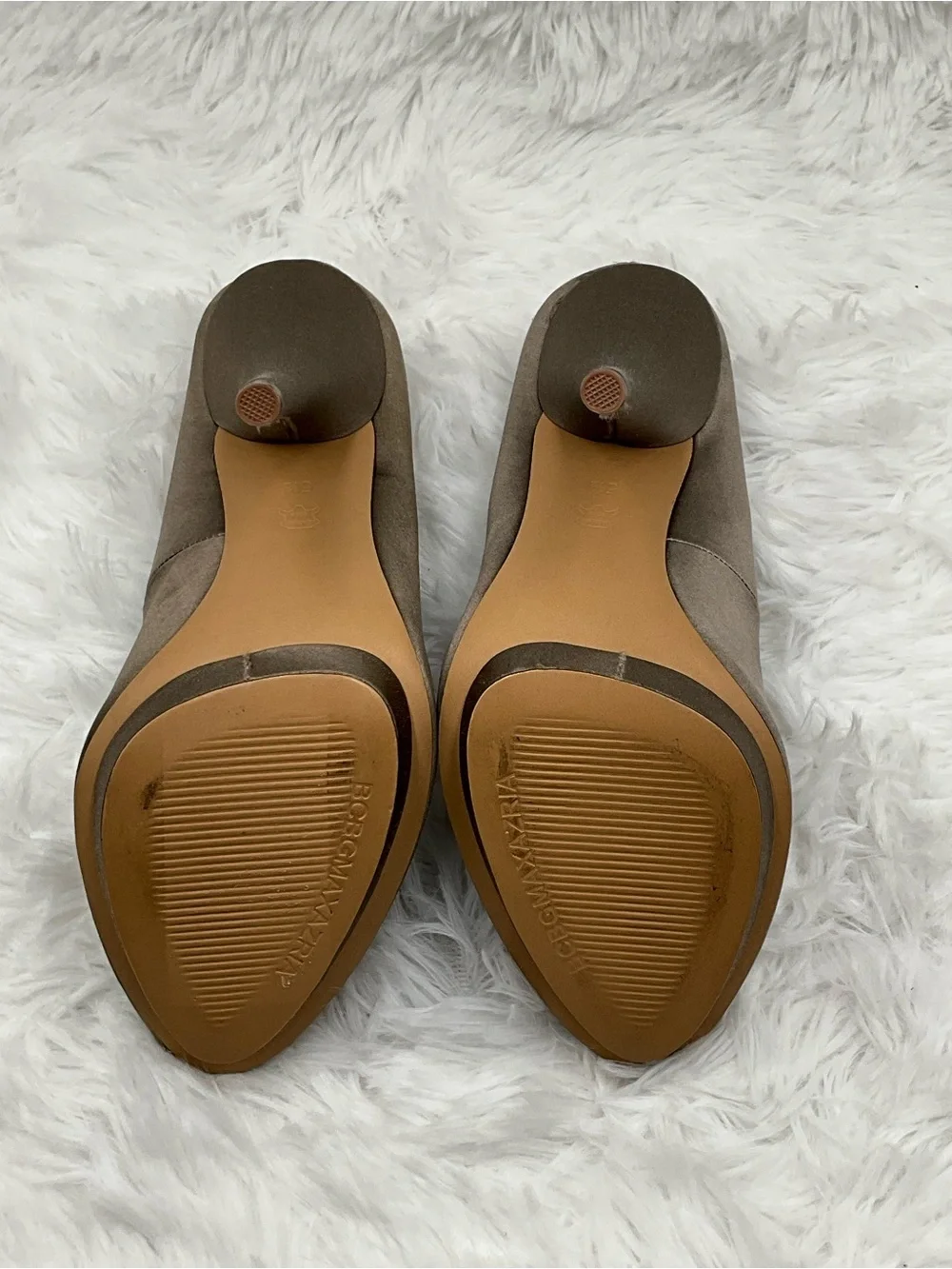 BCBGMaxAzria Stilettos Size 5.5 Taupe Peep-Toe Stilettos